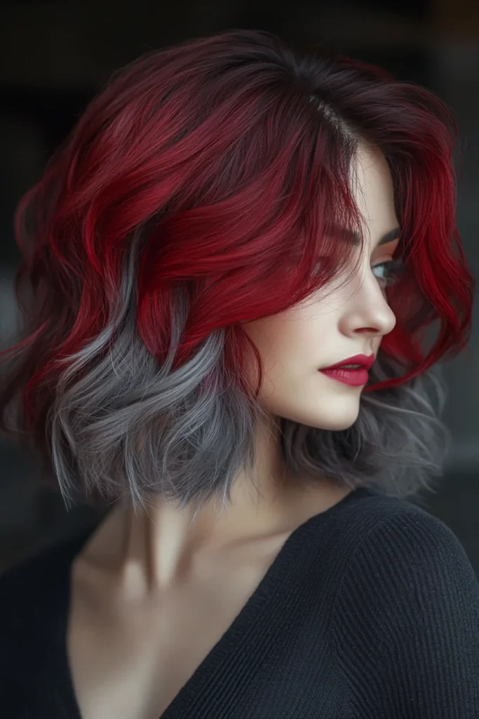 Crimson Red with Cool Gray