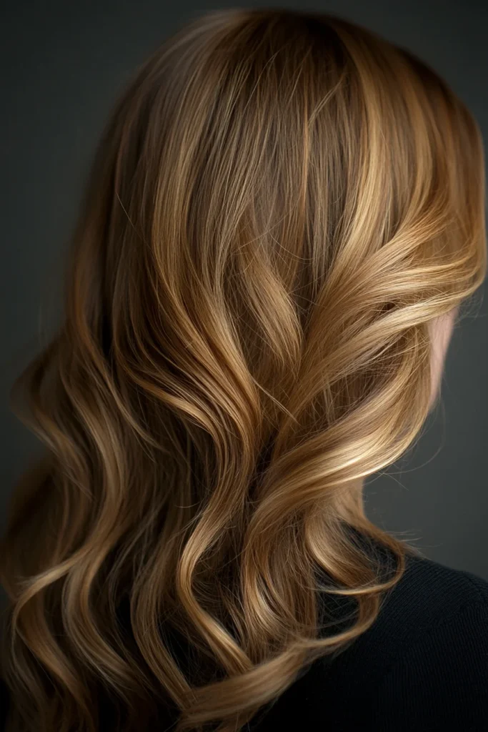 Ashy Brown with Golden Blonde Highlights