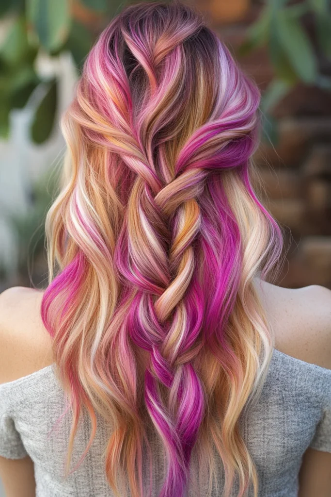 Magenta with Golden Blonde