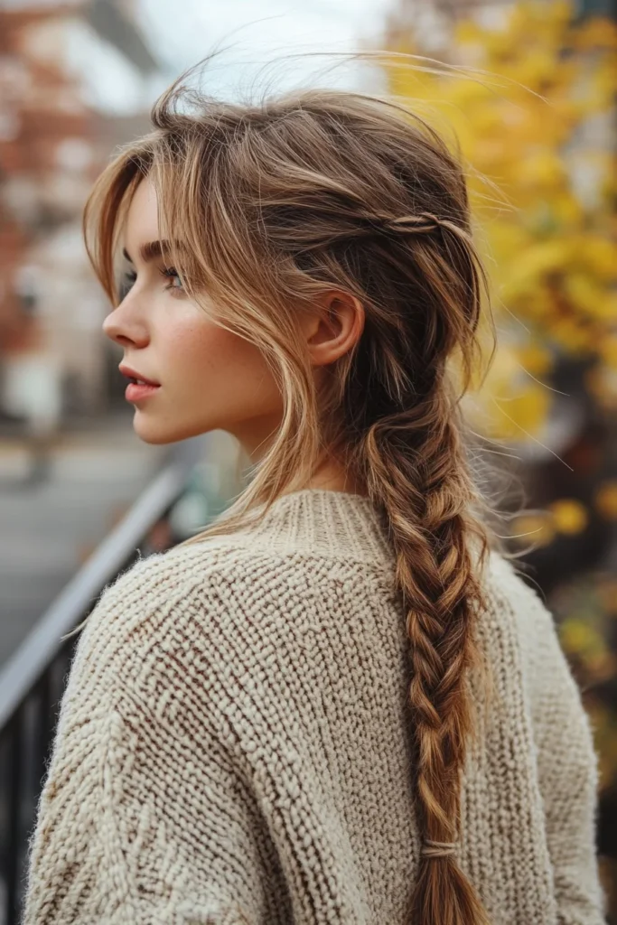 Fishtail Braid with Messy Ends