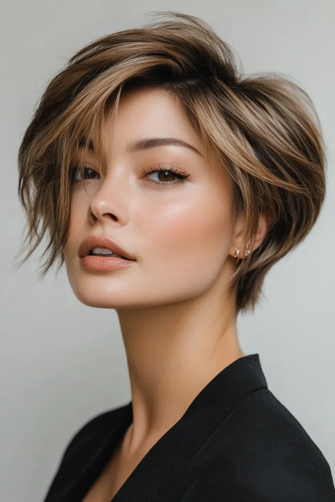 Caramel Balayage Pixie