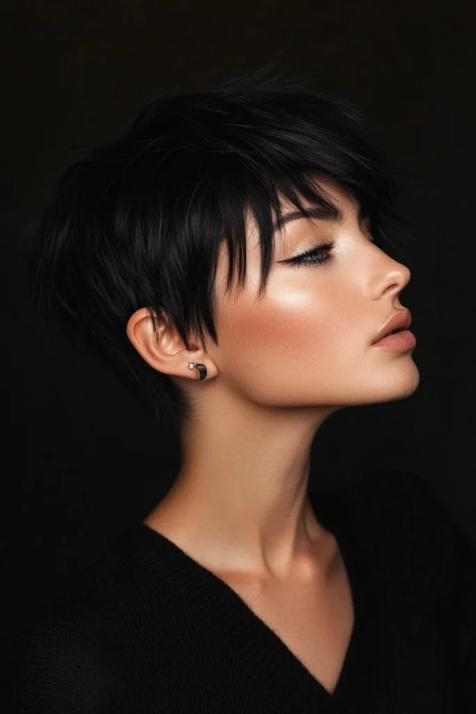 Charcoal Black Pixie