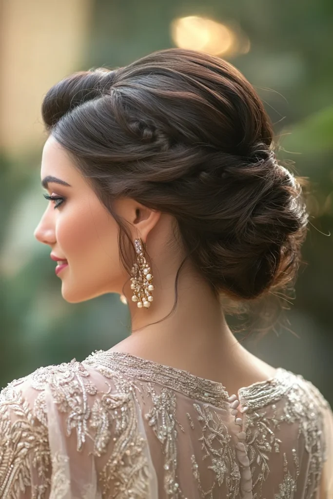 Intricate Twisted Bun for Timeless Elegance