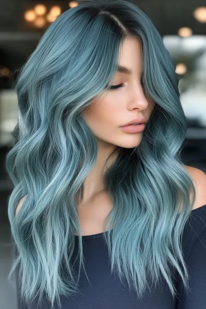 Muted Ashy Teal