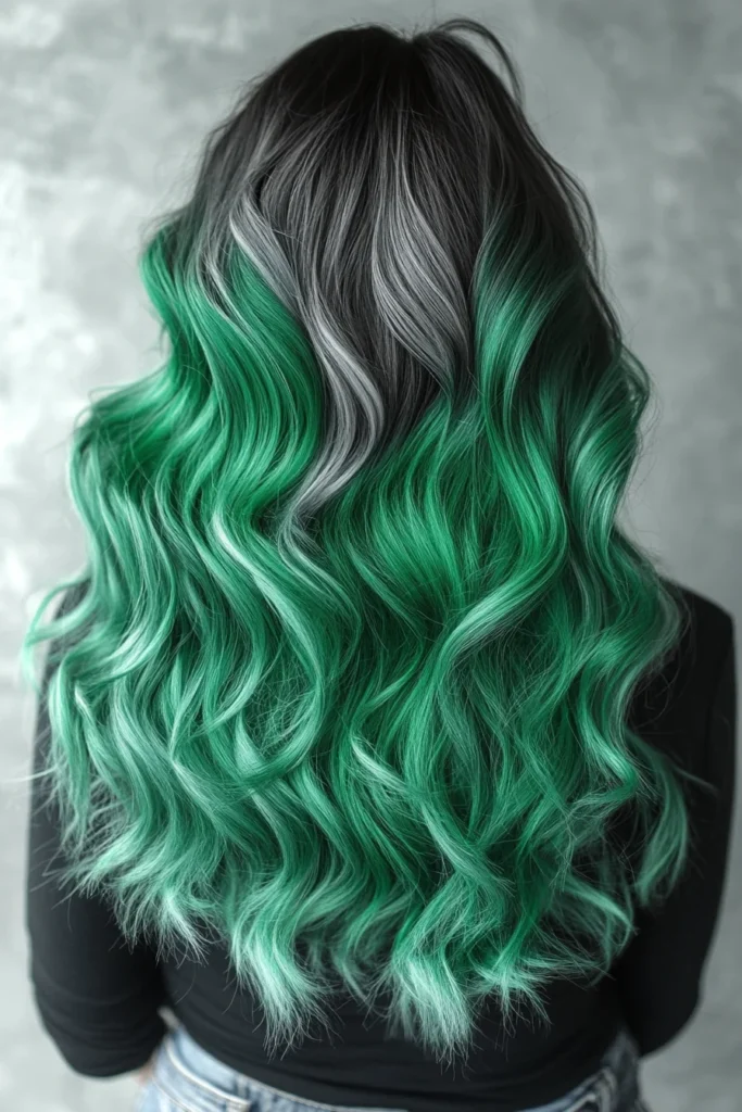 Emerald Green with Ash Gray