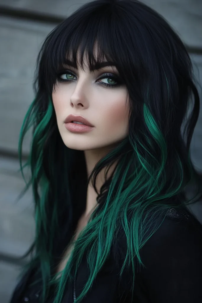 Jet Black and Electric Green