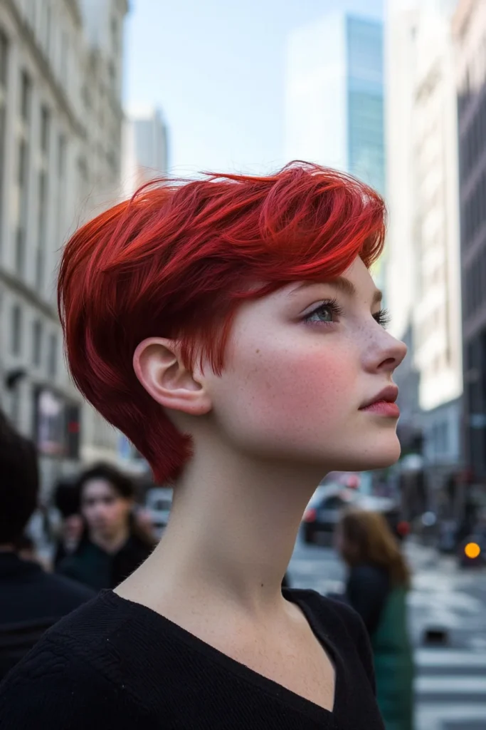 Bold Crimson Red Pixie