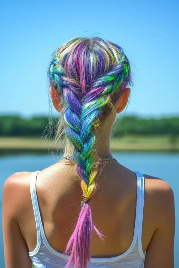 Colorful Hair Chalk for a Fun Twist