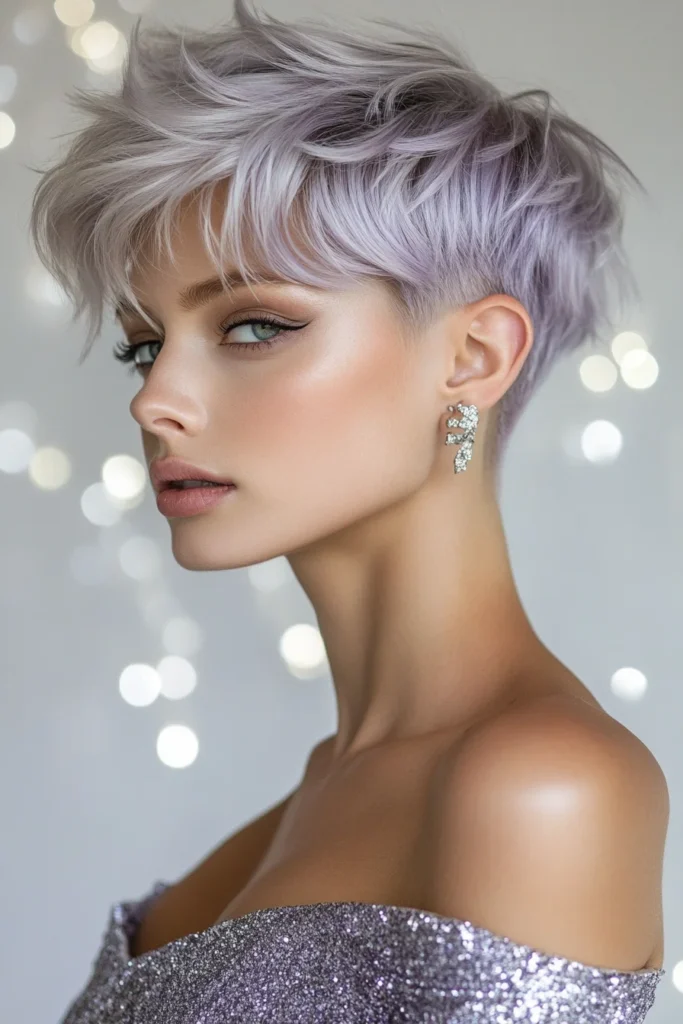 Lavender and Silver Blend Pixie