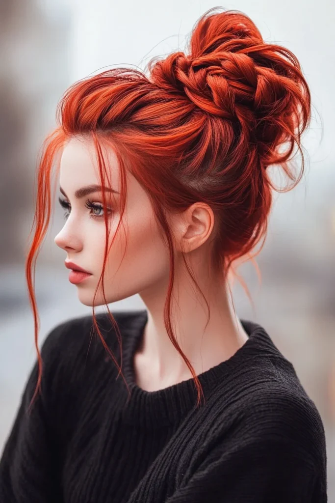 Sophisticated Twisted Braid Bun