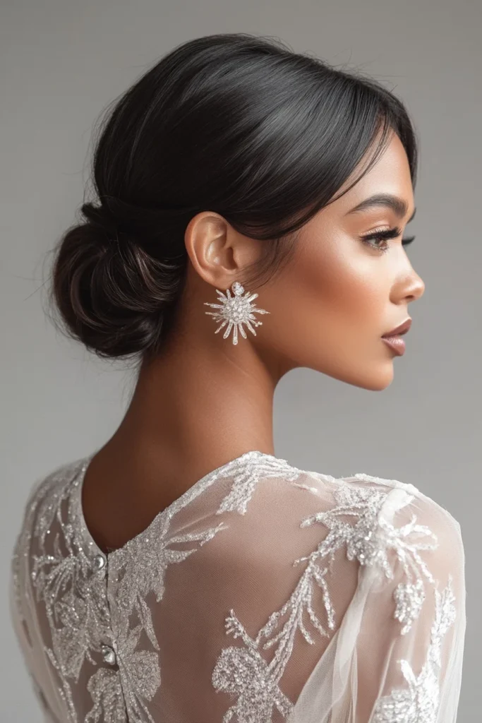 Luxe Low Bun with Sparkling Pins