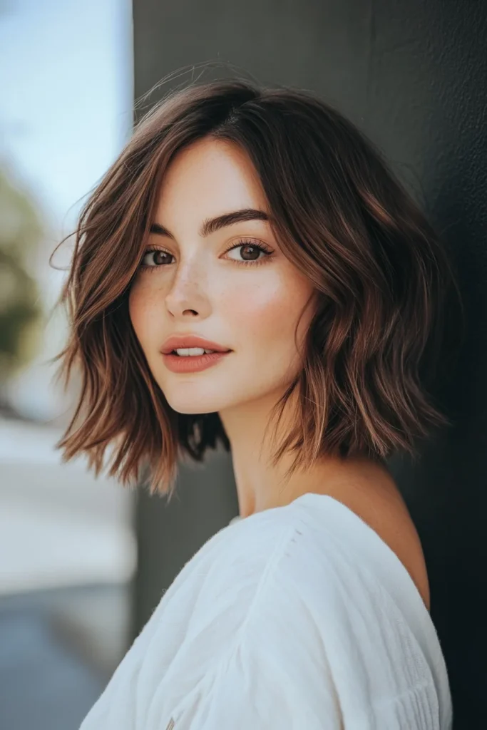 Long Bob with Subtle Waves