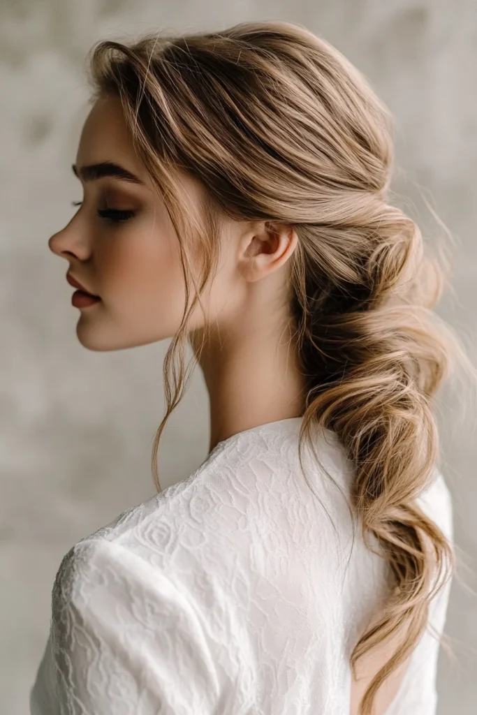 Textured Low Side Ponytail for Effortless Style