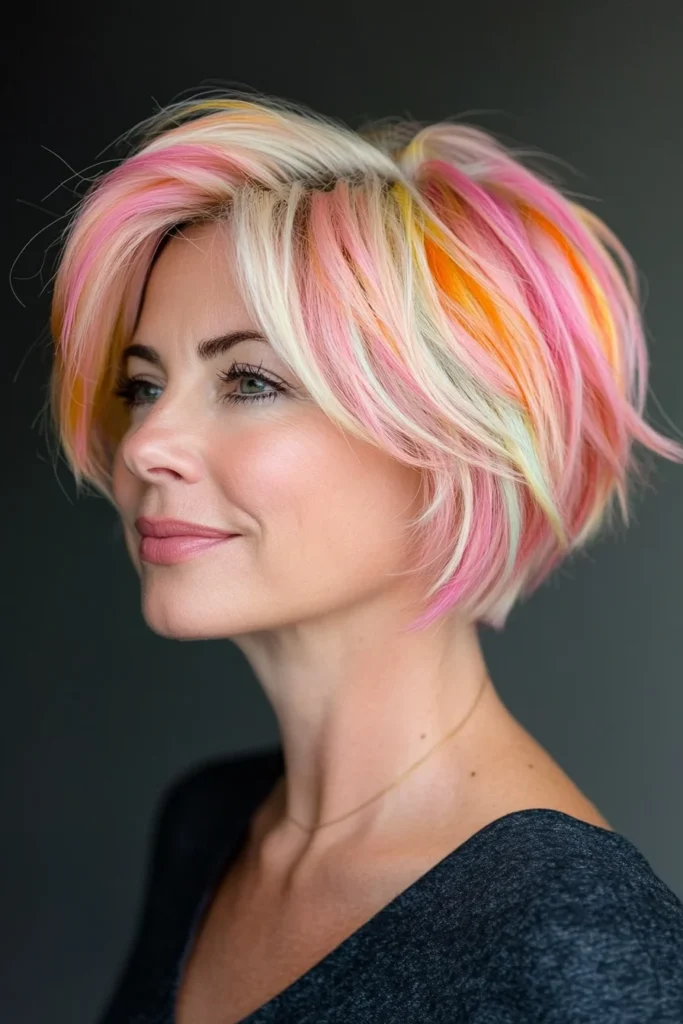 Creative Hair Color for Short Styles