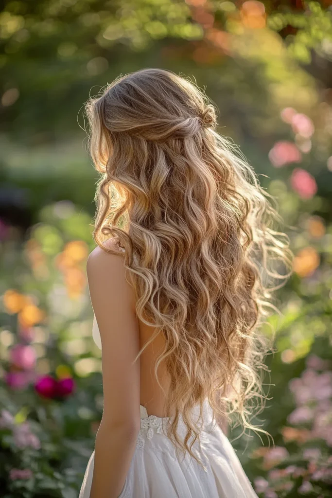 Cascading Curls for Romantic Vibes