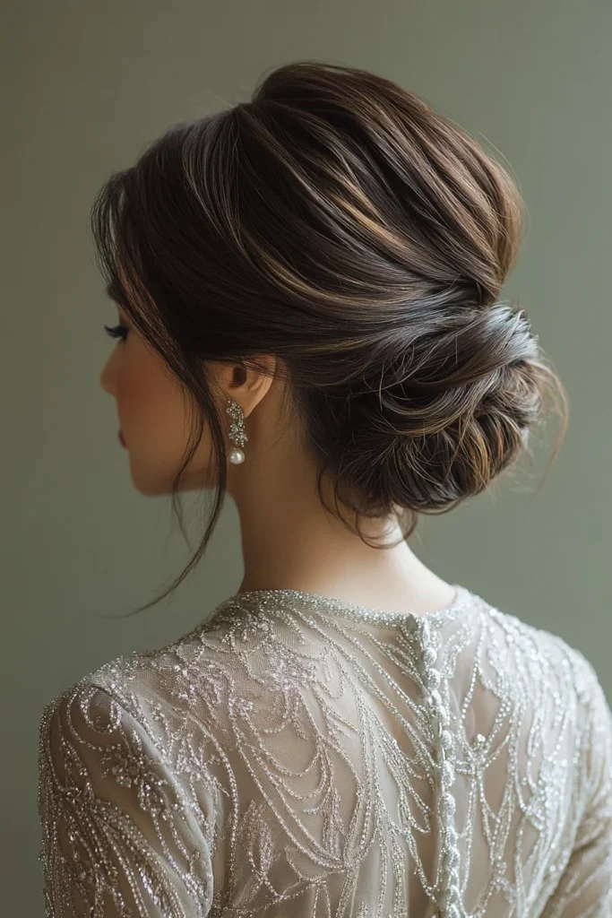 Stylish Updo with Twisted Sections