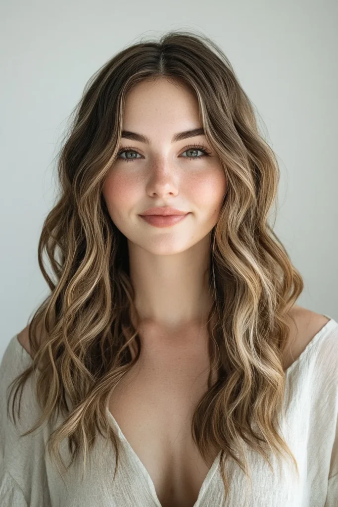 Beachy Waves with Soft Highlights