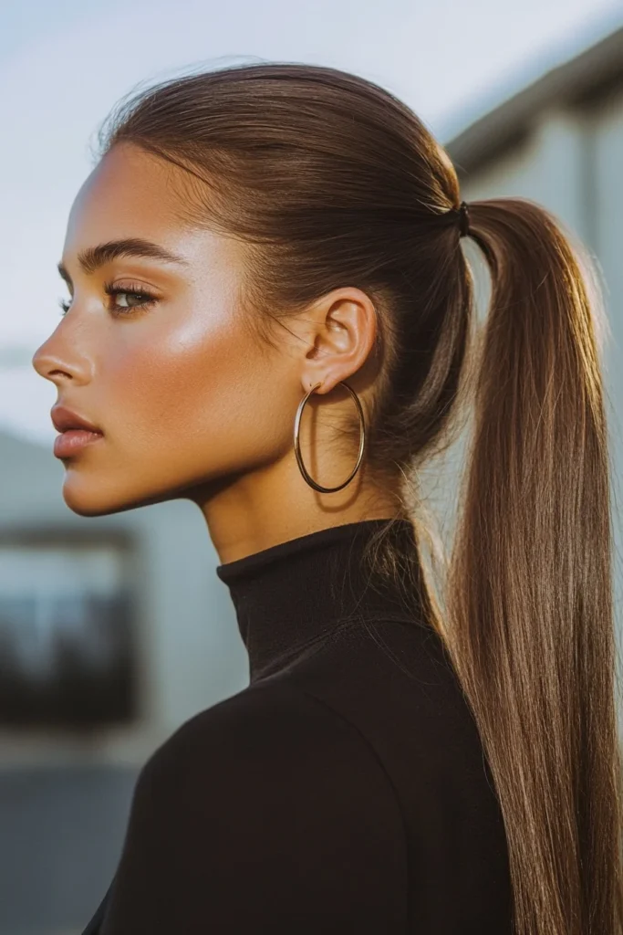 Sleek Ponytail for a Modern Touch