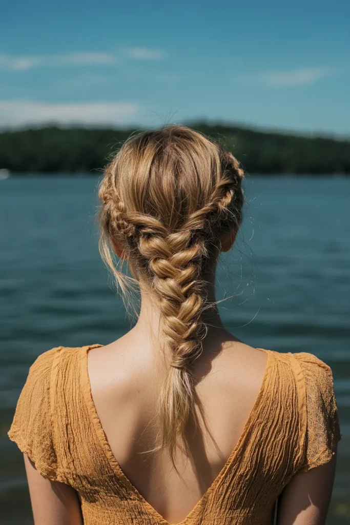 Twisted Halo Braid for an Elegant Touch