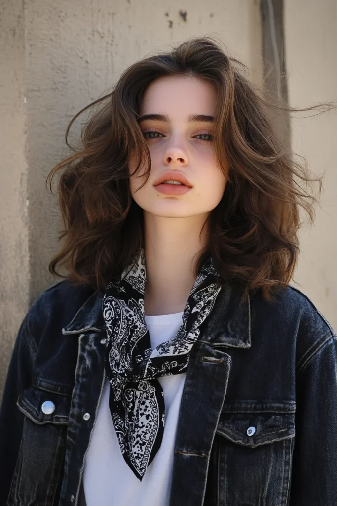 Tousled Waves with a Bandana