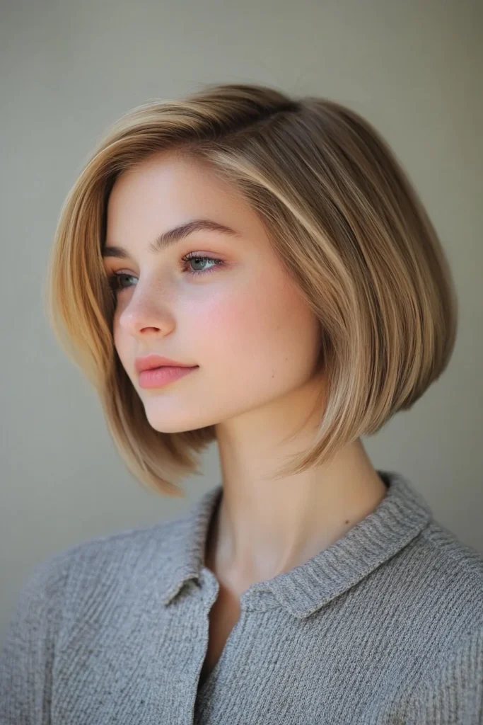 Layered Bob with Side Part