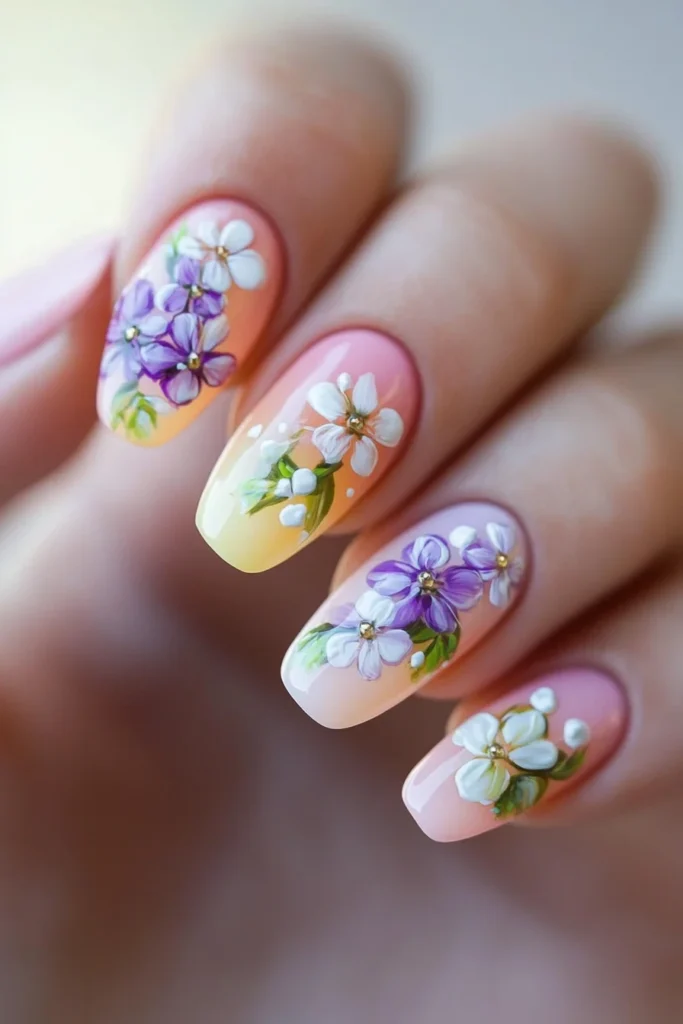 Pastel Floral Ombre