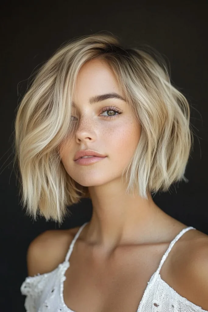 Soft Beachy Waves Stacked Bob