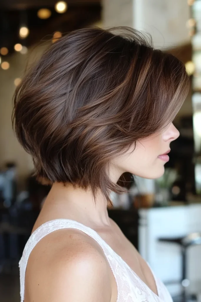 Bouncy Stacked Bob with Volume