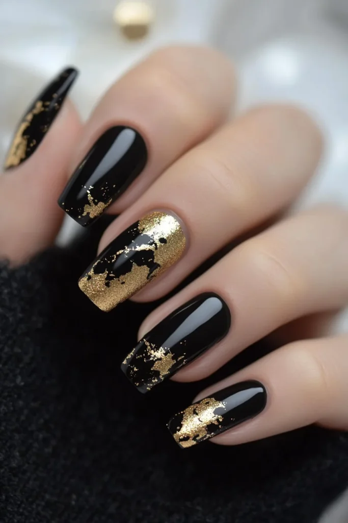 Classy Gold and Black Marble