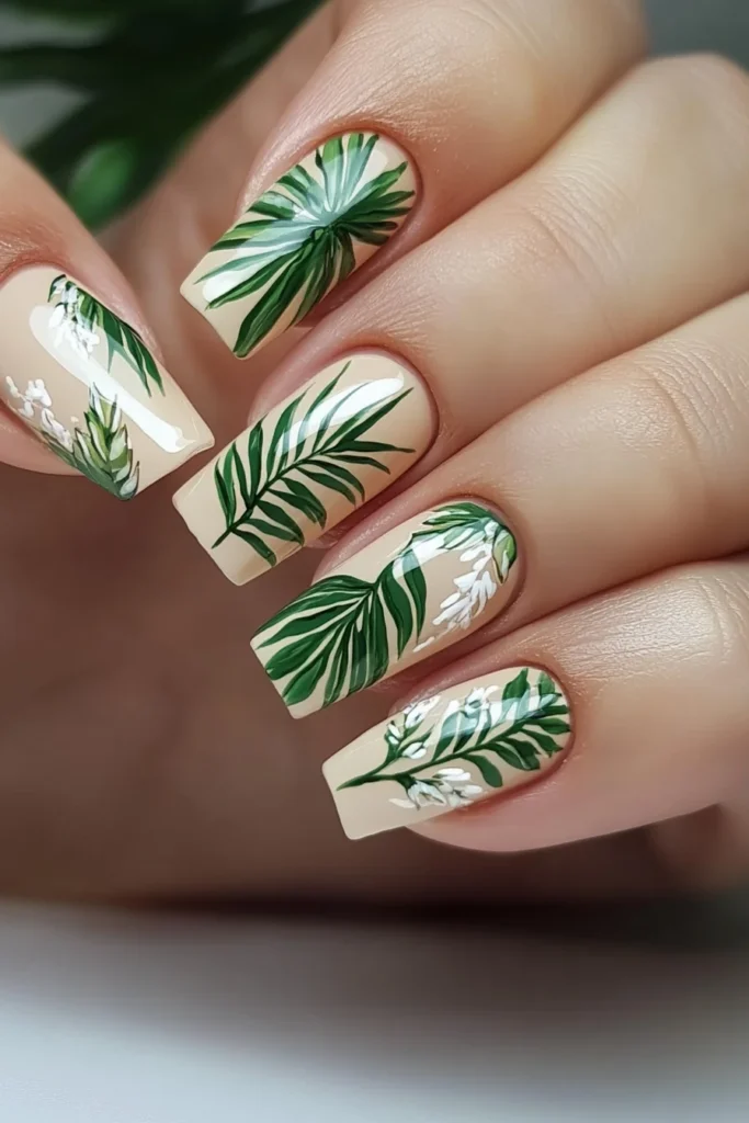 Tropical Vibes with Palm Leaves