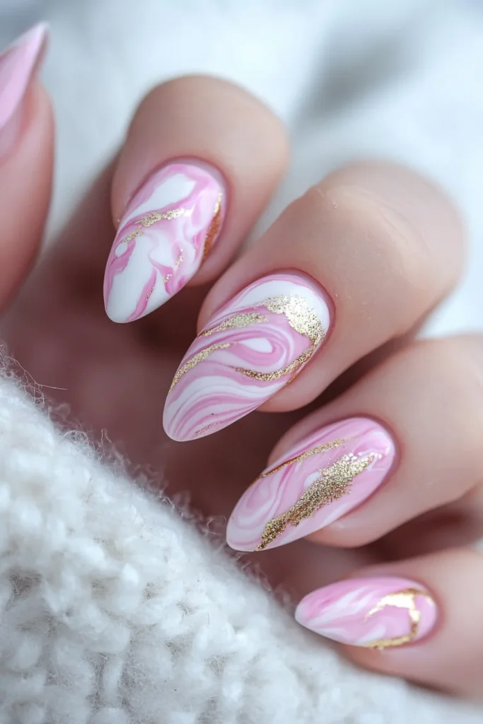 Chic Pink Marble Effect