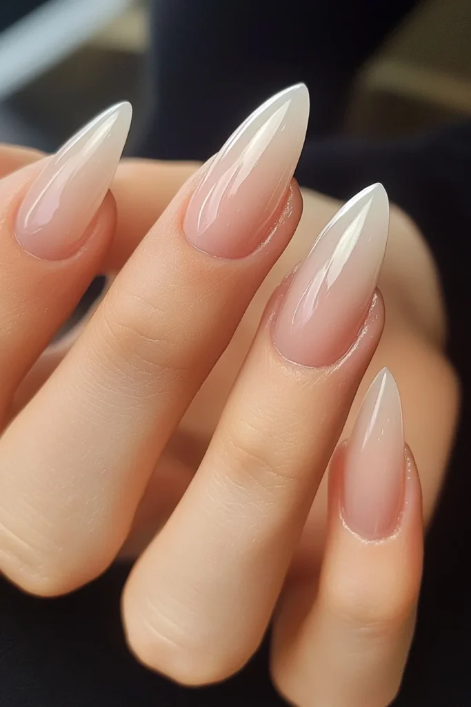 Natural Nail Shape with Clear Coat