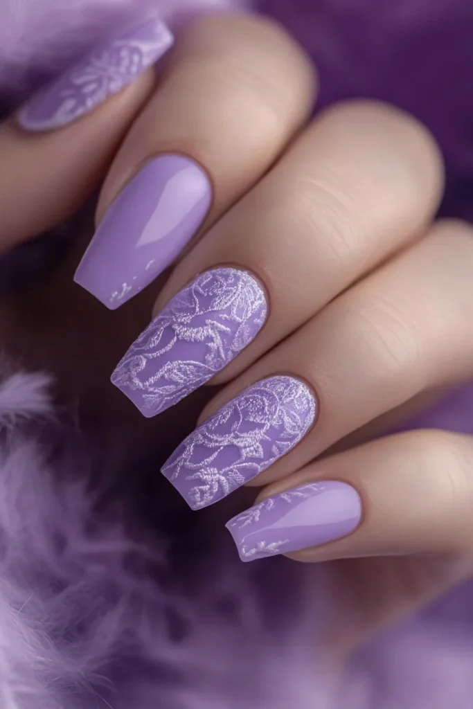 Lavender Lace Detailing