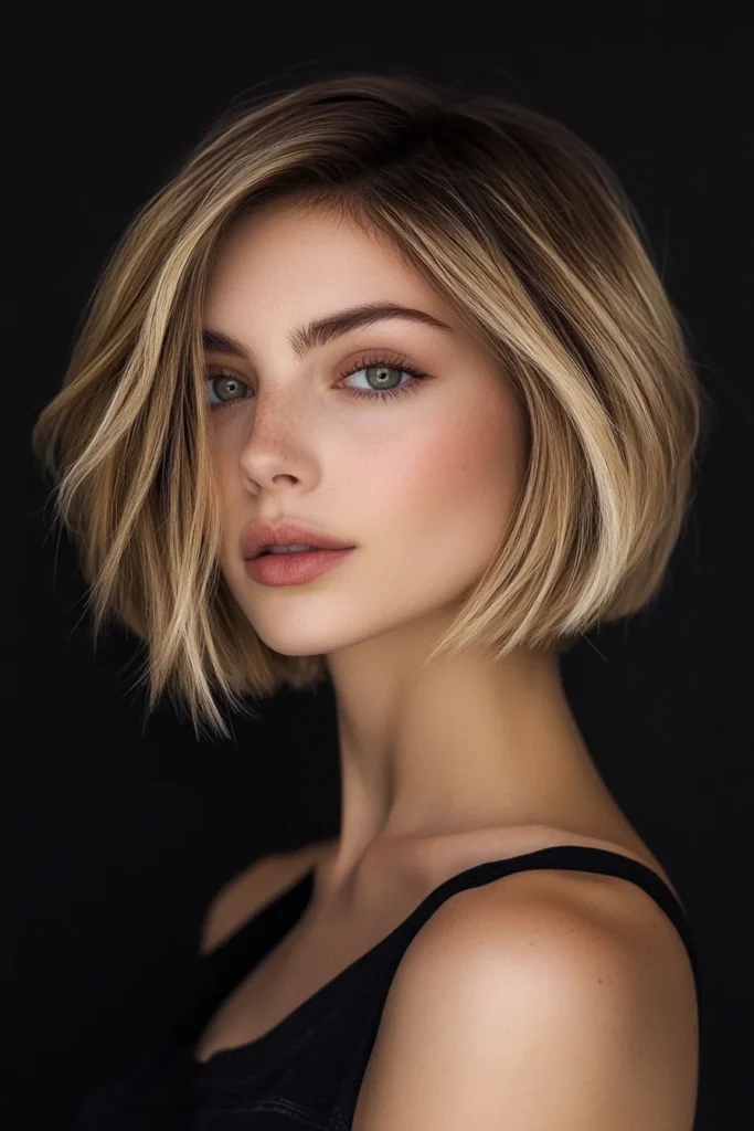 Textured Bob with Highlights