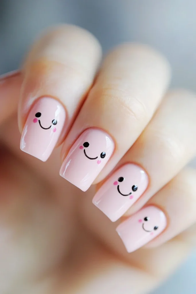 Cute Pink Smiley Faces