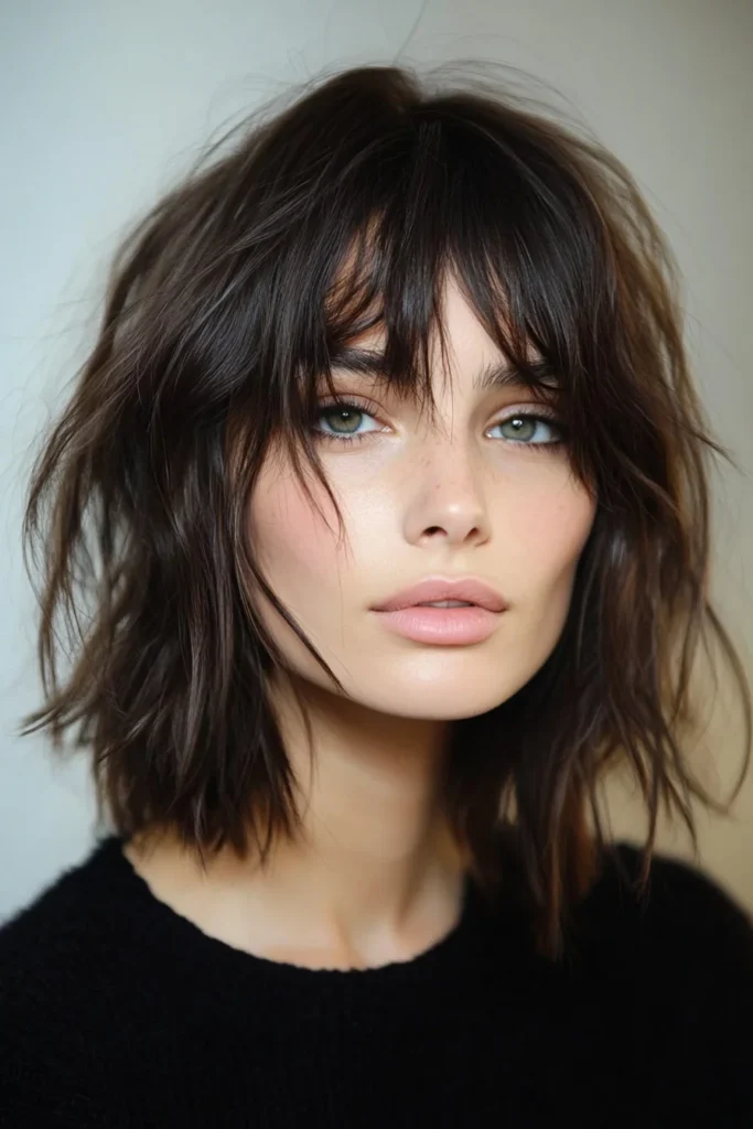 Textured Bob with Wispy Bangs