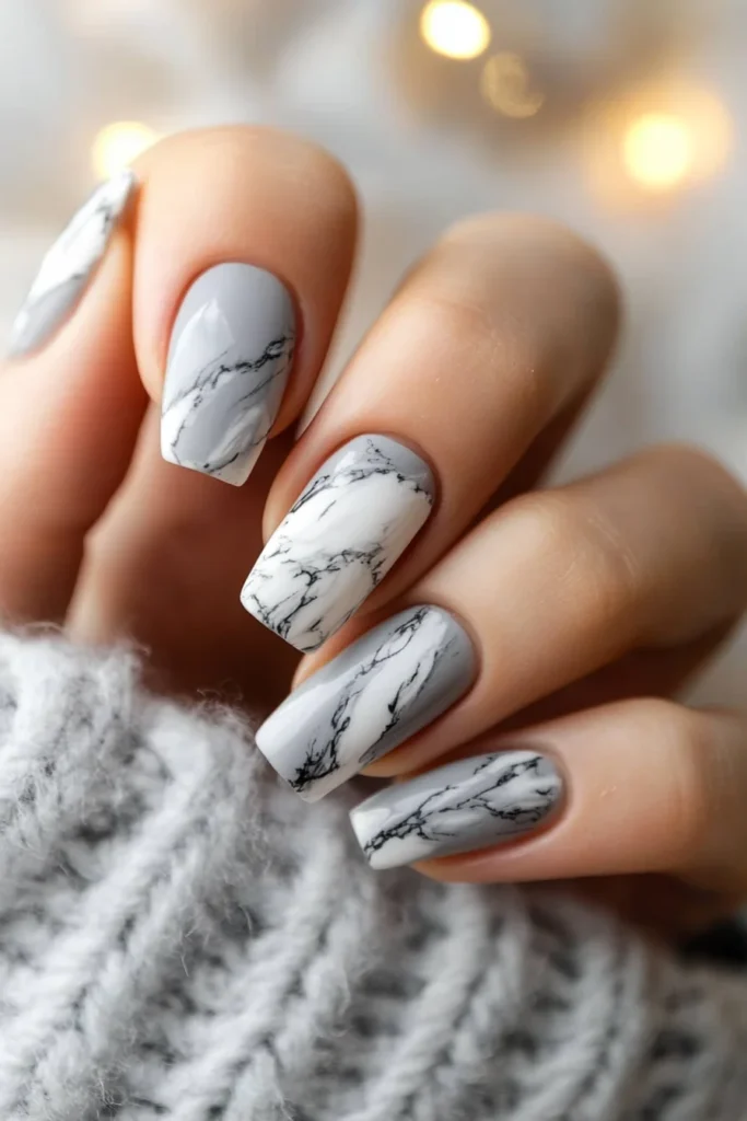 Minimalist Grey Marble with Matte Finish