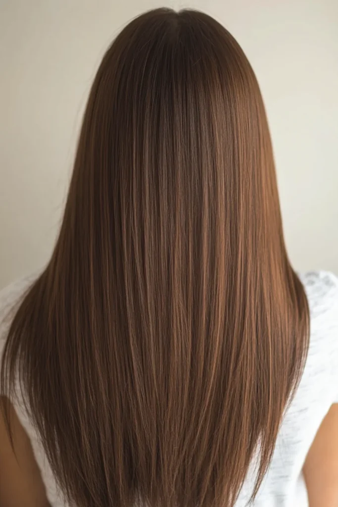 Classic Straight Hair with Side Part