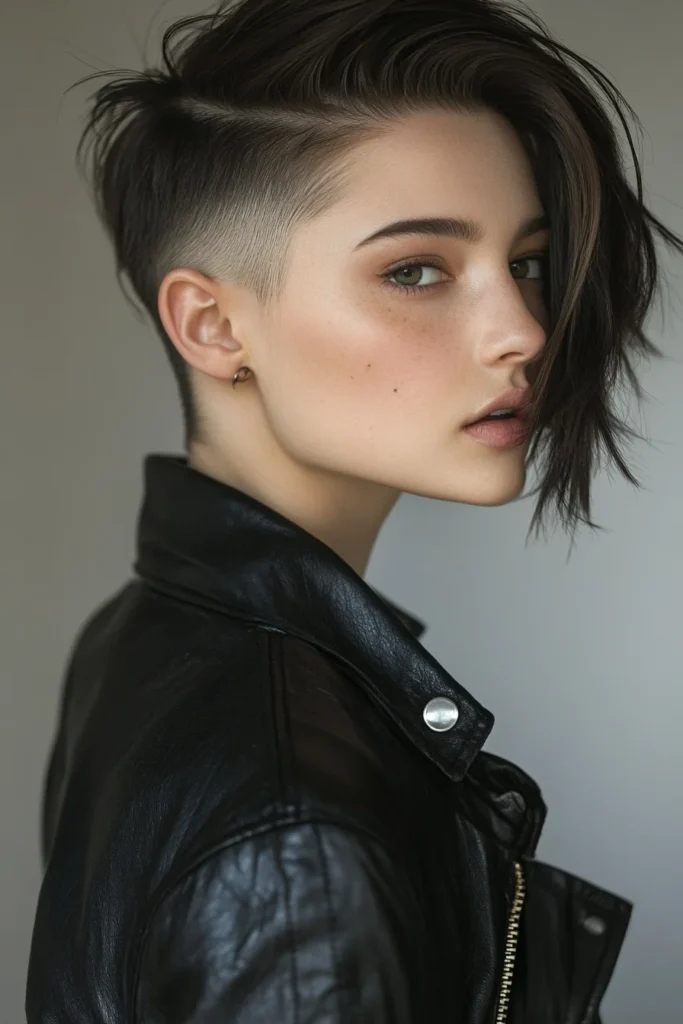 Straight Hair with Edgy Undercut