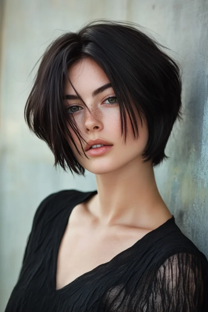 Edgy Bob with Asymmetrical Cut