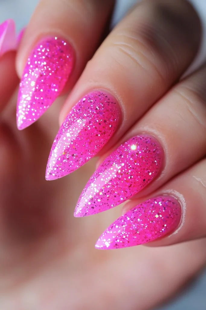 Vibrant Pink Glitter Bomb