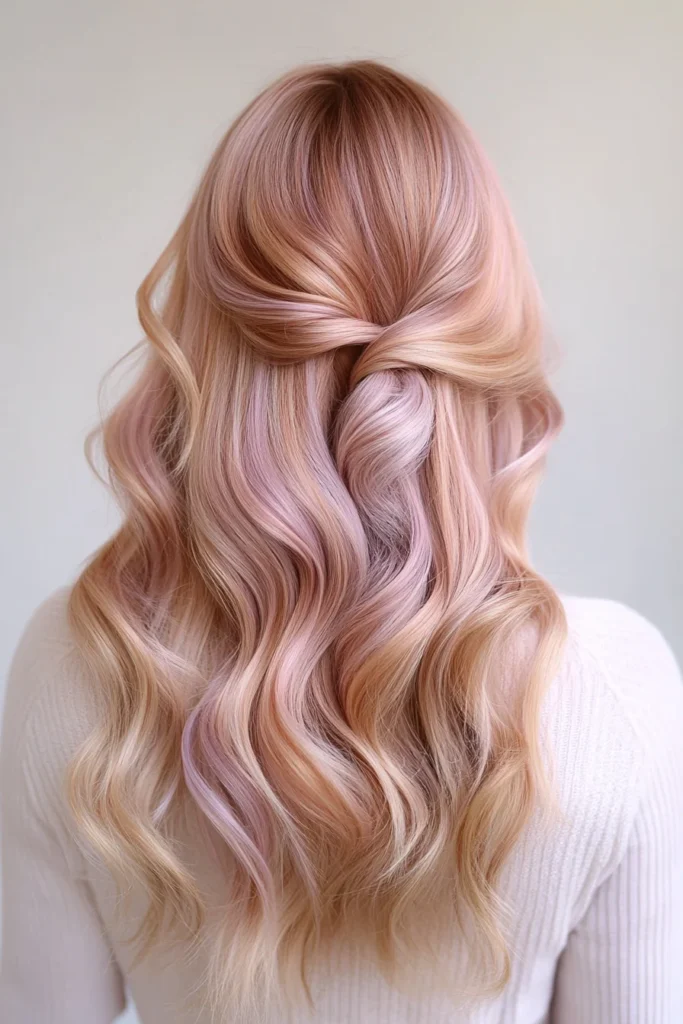 Strawberry Blonde with Lilac Undertones