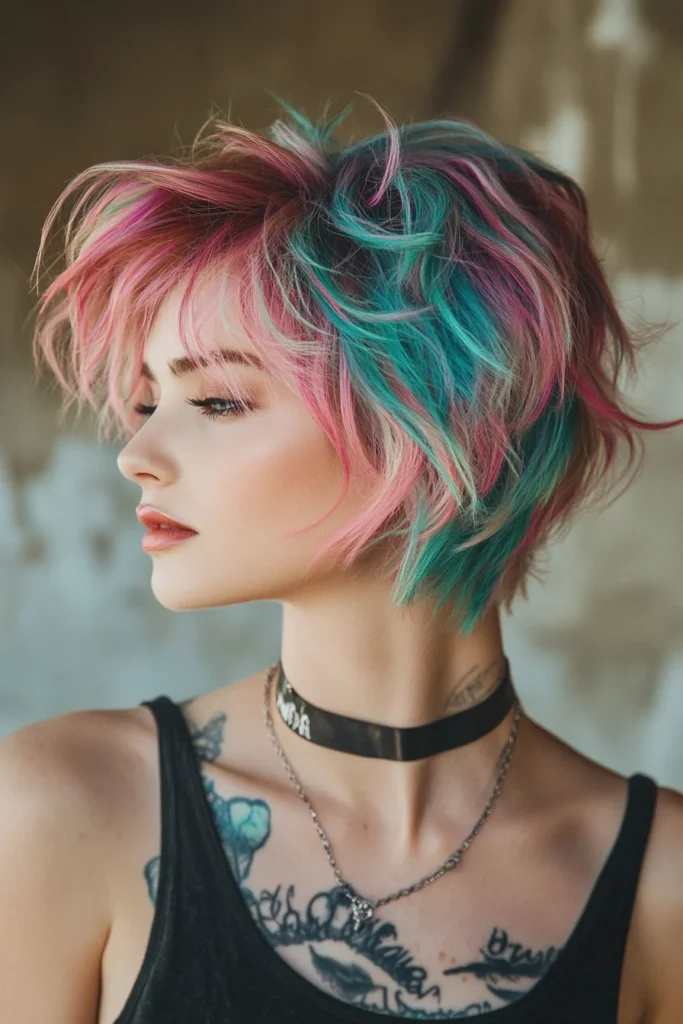 Vibrant Colored Pixie