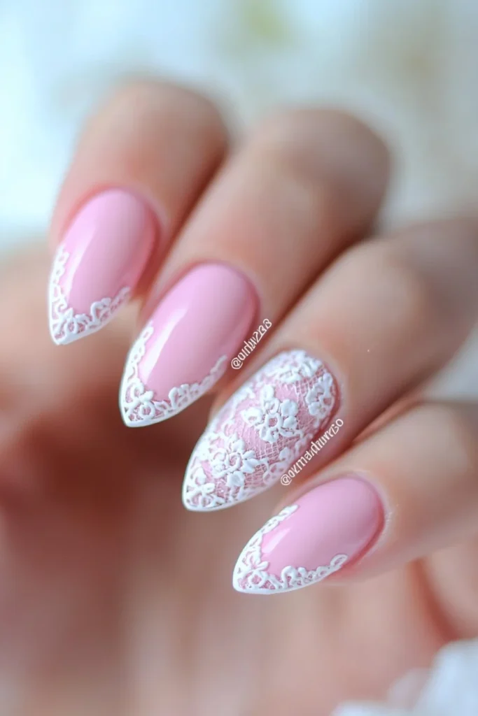 Elegant Pink Lace Design