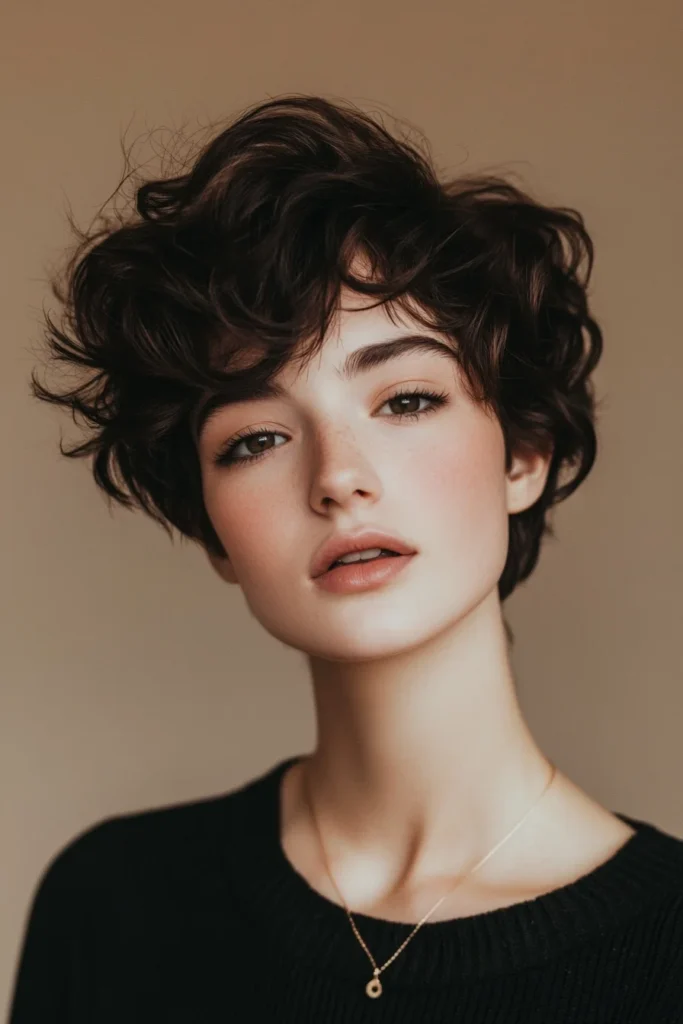 Layered Pixie with Soft Curls