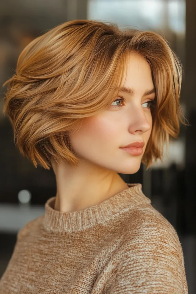 Side-Swept Stacked Bob