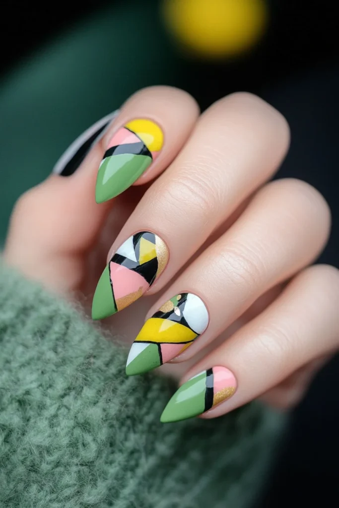 Geometric Nail Art