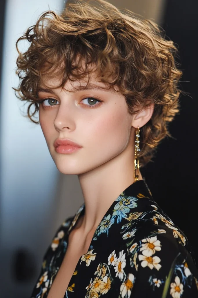 Curly Short Hair with Volume