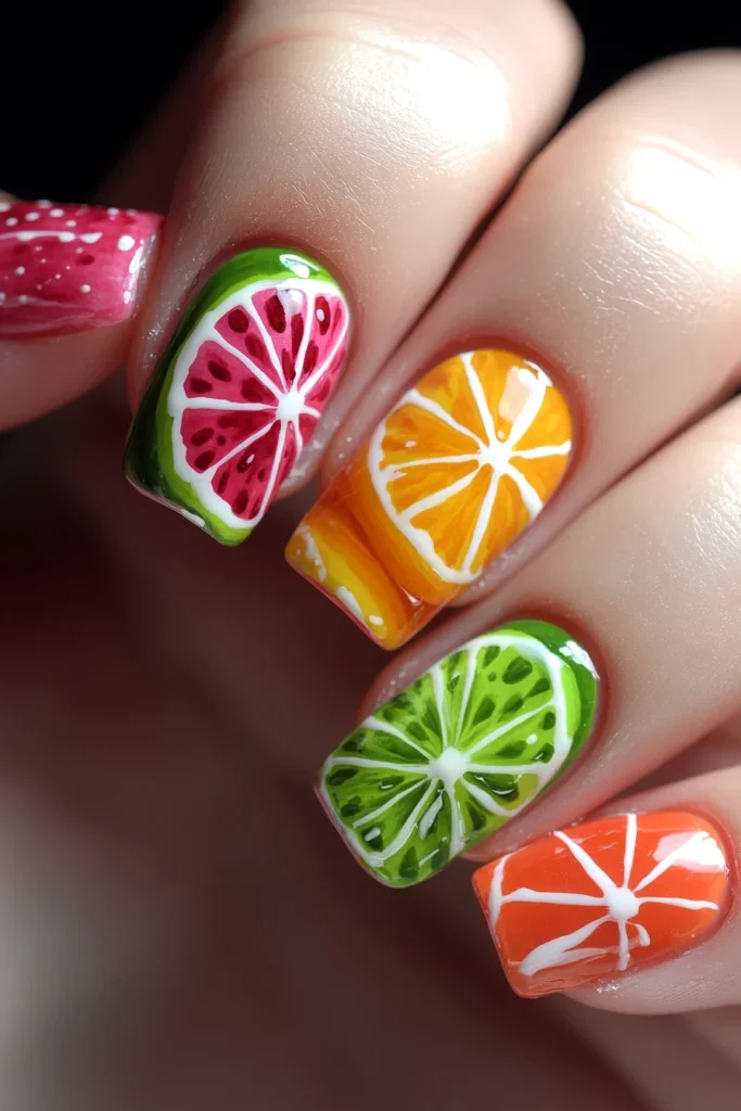 Fruit Slice Nail Art