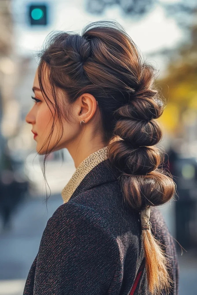 Bubble Ponytail for Fun Look